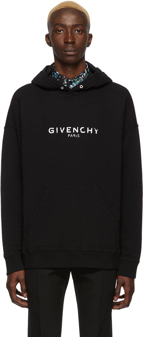 givenchy hoodie mens black|reversible givenchy black hoodie.